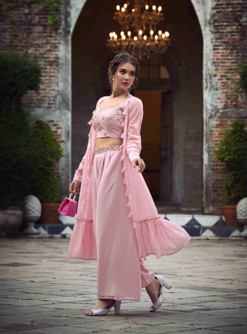 Stylish Koti With Classy Indo Western Dusty Pink