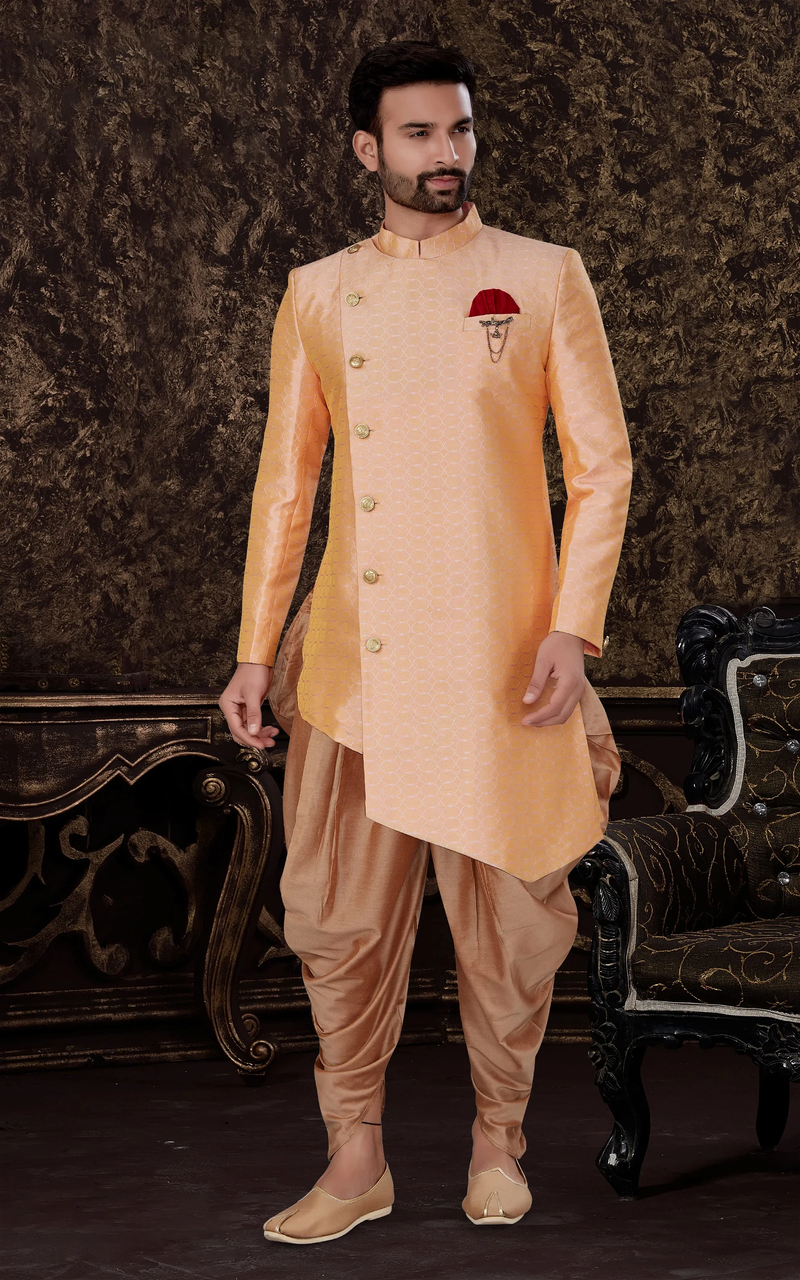 Exclusive Stylish Sherwani For Men With Dhoti