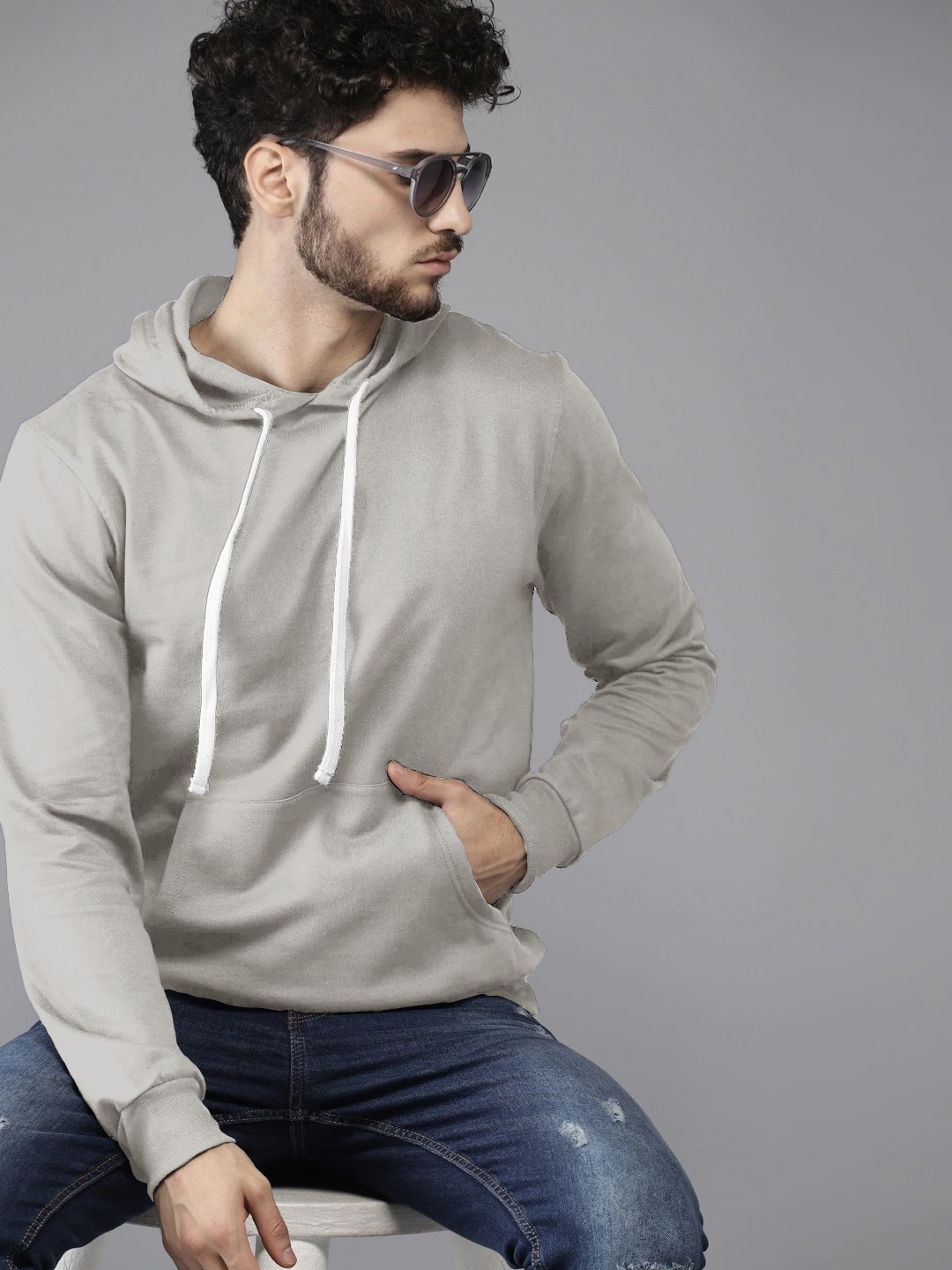 High Quality Premium Gray Colour Hoodie For Men