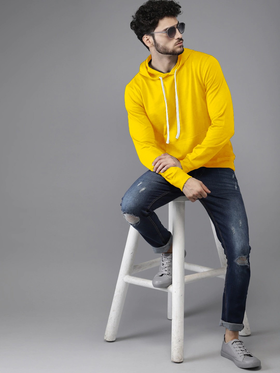 High Quality Premium Hoodie For Men Yellow Colour