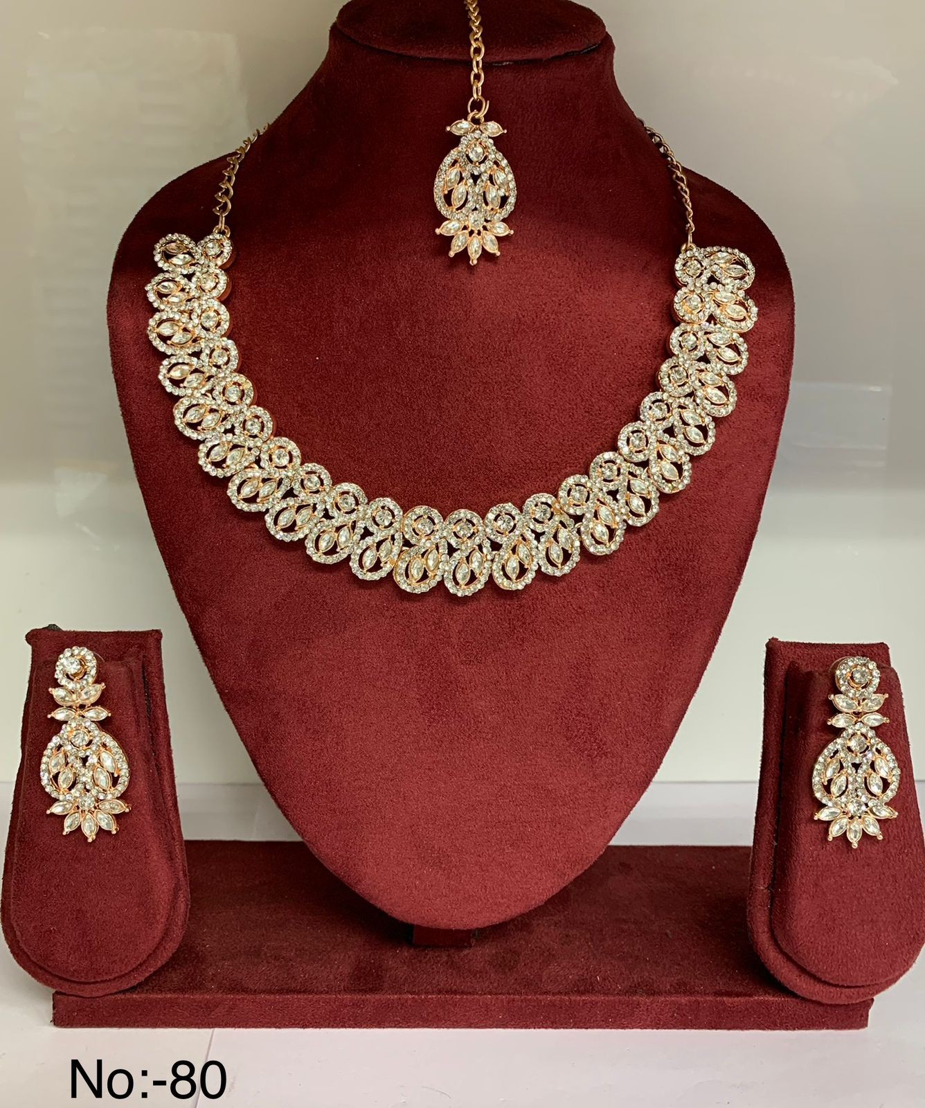 Diamond Necklace With Beautiful Earring