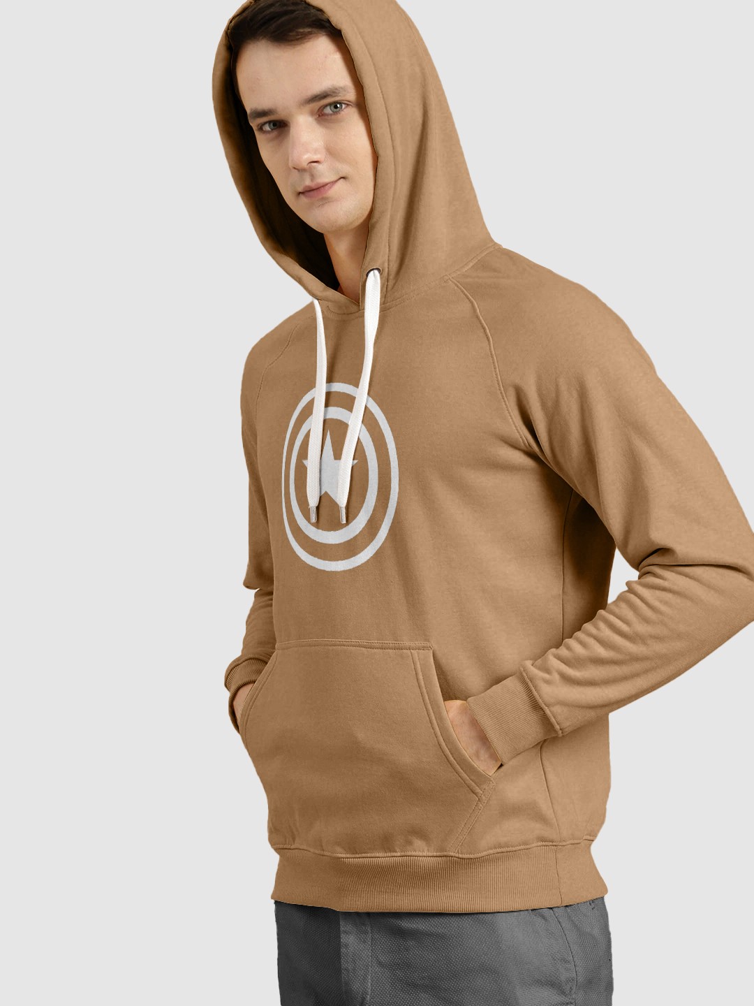 Printed Premium Hoodie with Star Round Design for Men and Women