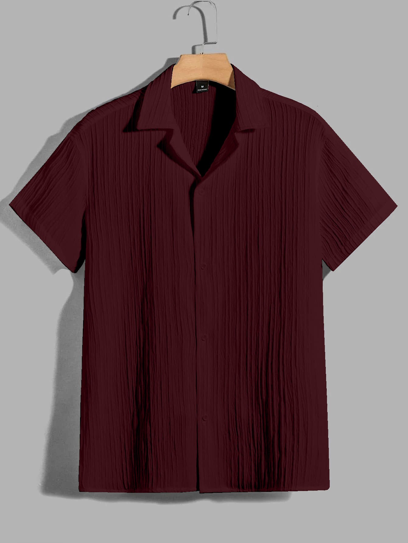 Half Sleeves Regular Fit Maroon Color Formal Shirt for Men