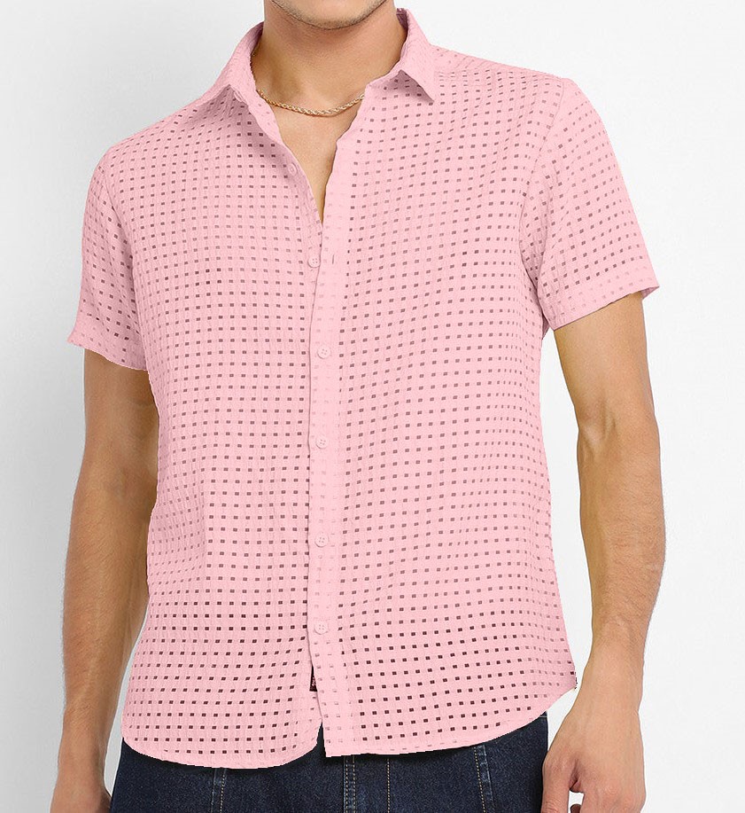 Designer And Stylish Pink Shirt For Men