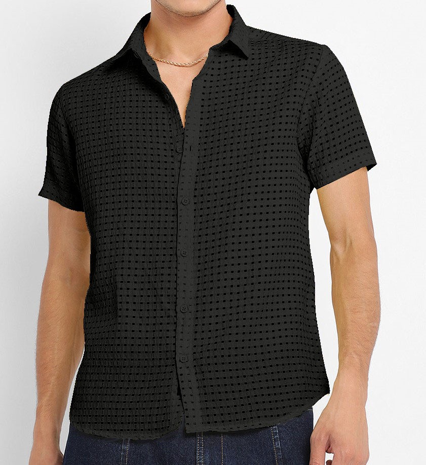 Designer And Stylish Black Shirt For Men