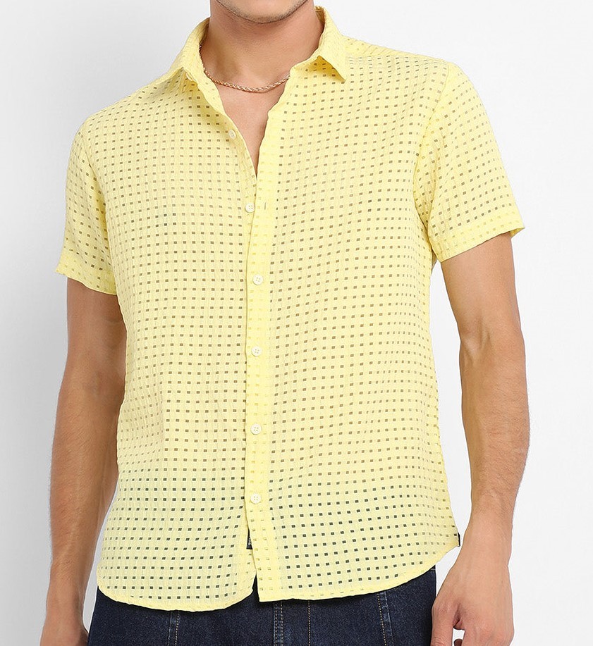 For Shirt Designer Yellow Men And Stylish