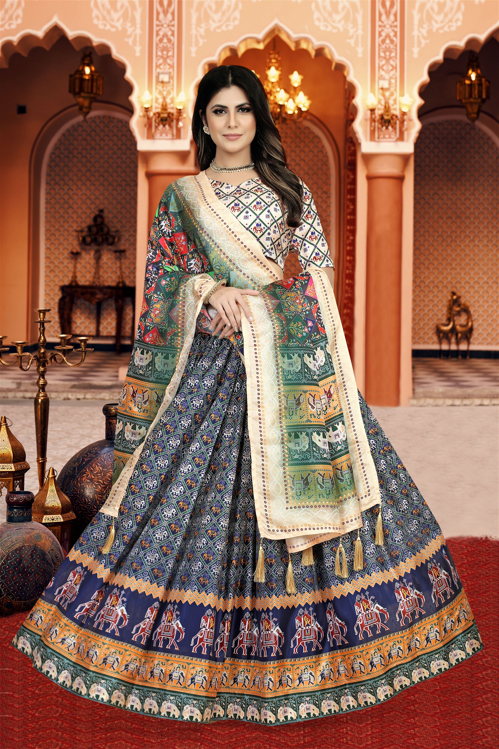 For Women Patoda Printed Fancy Lehenga Choli With Attractive Dupatta