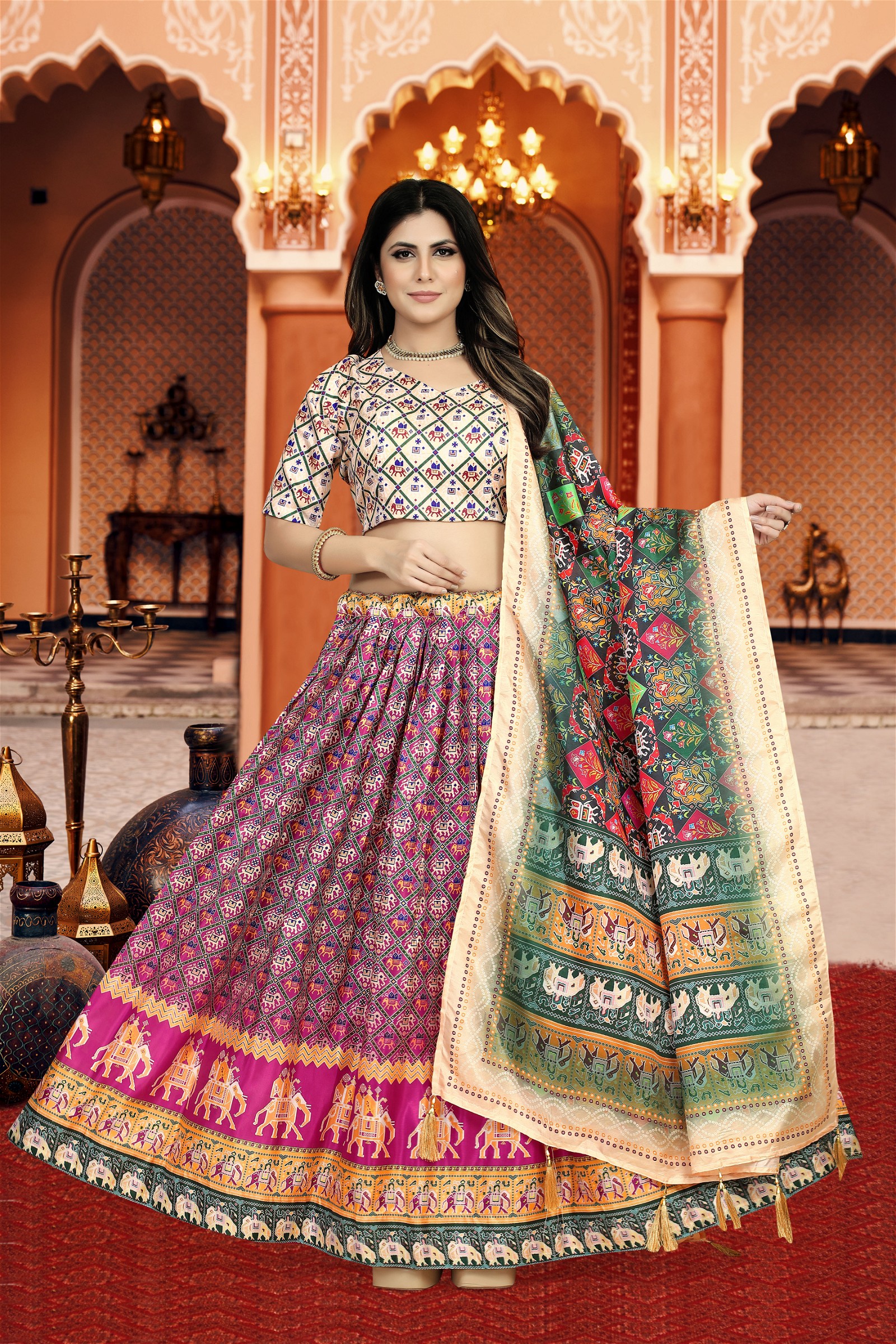 For Women Attractive Dola Silk Fancy Lehenga Choli