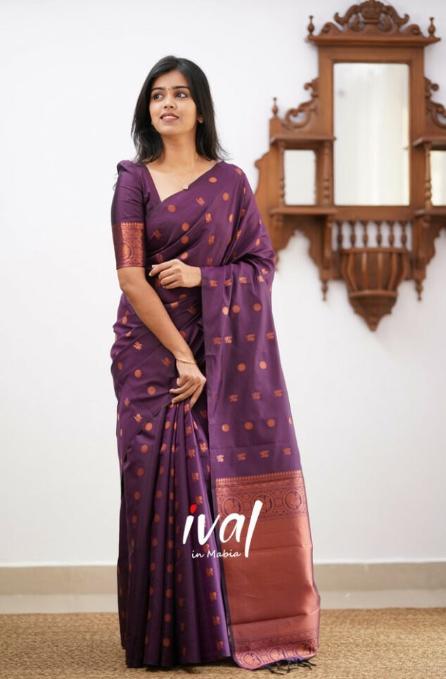 Alluring Wine Saree for Women with Stunning Beauty