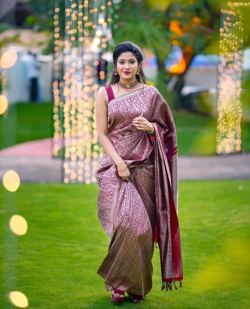 Festive Pestel Lichi Silk Saree for Weddings