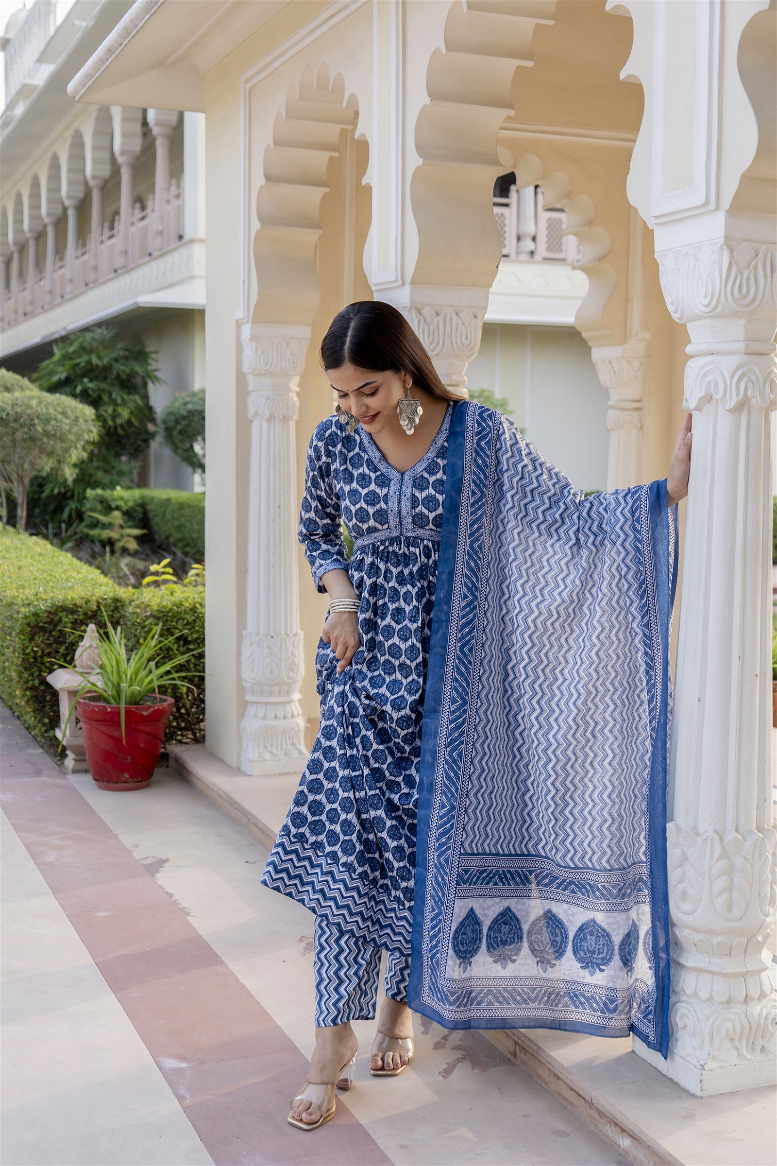 Rayon Kurta and Pant Set with Dupatta