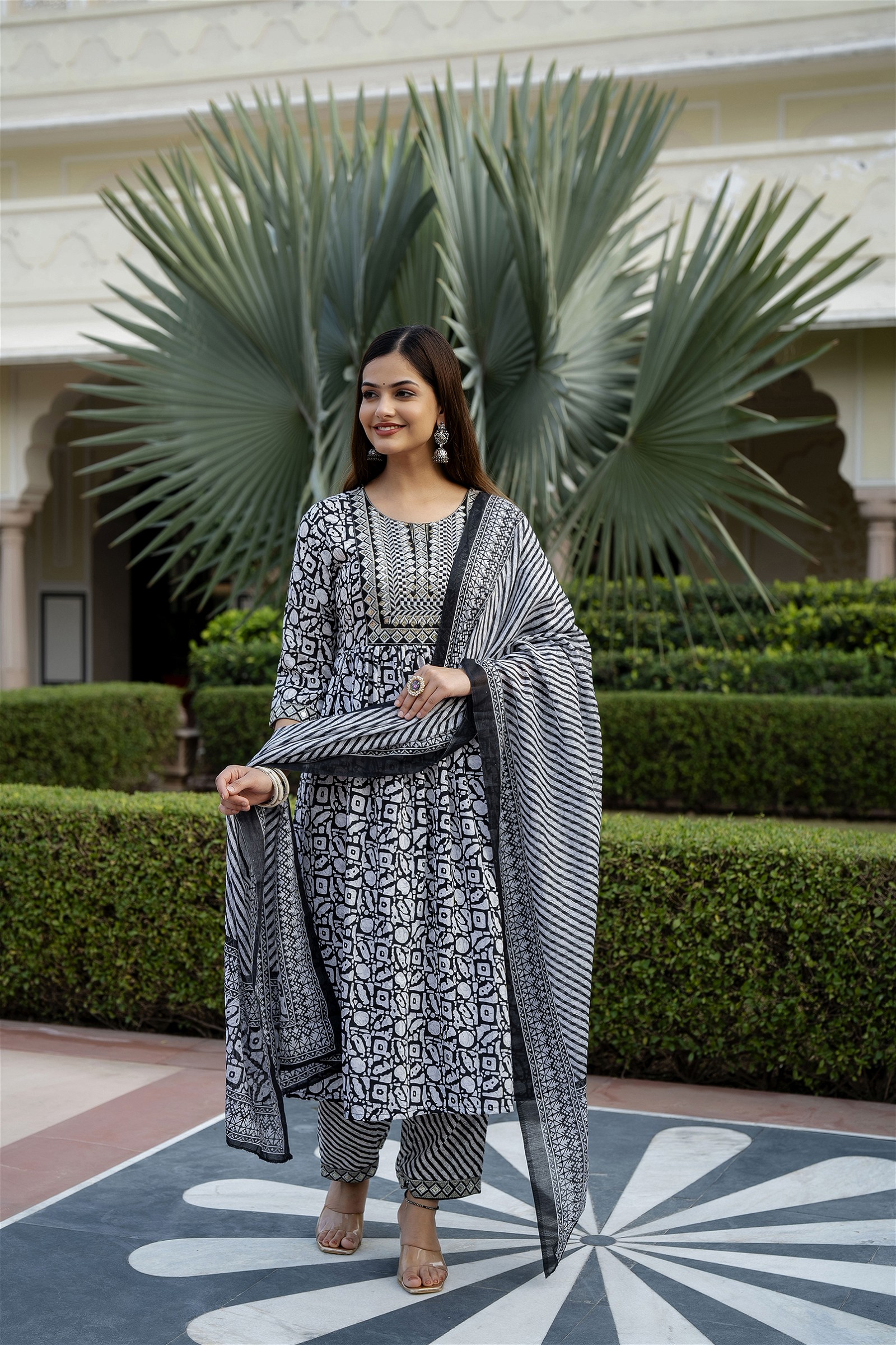 Rayon Kurta and Pant Set with Dupatta